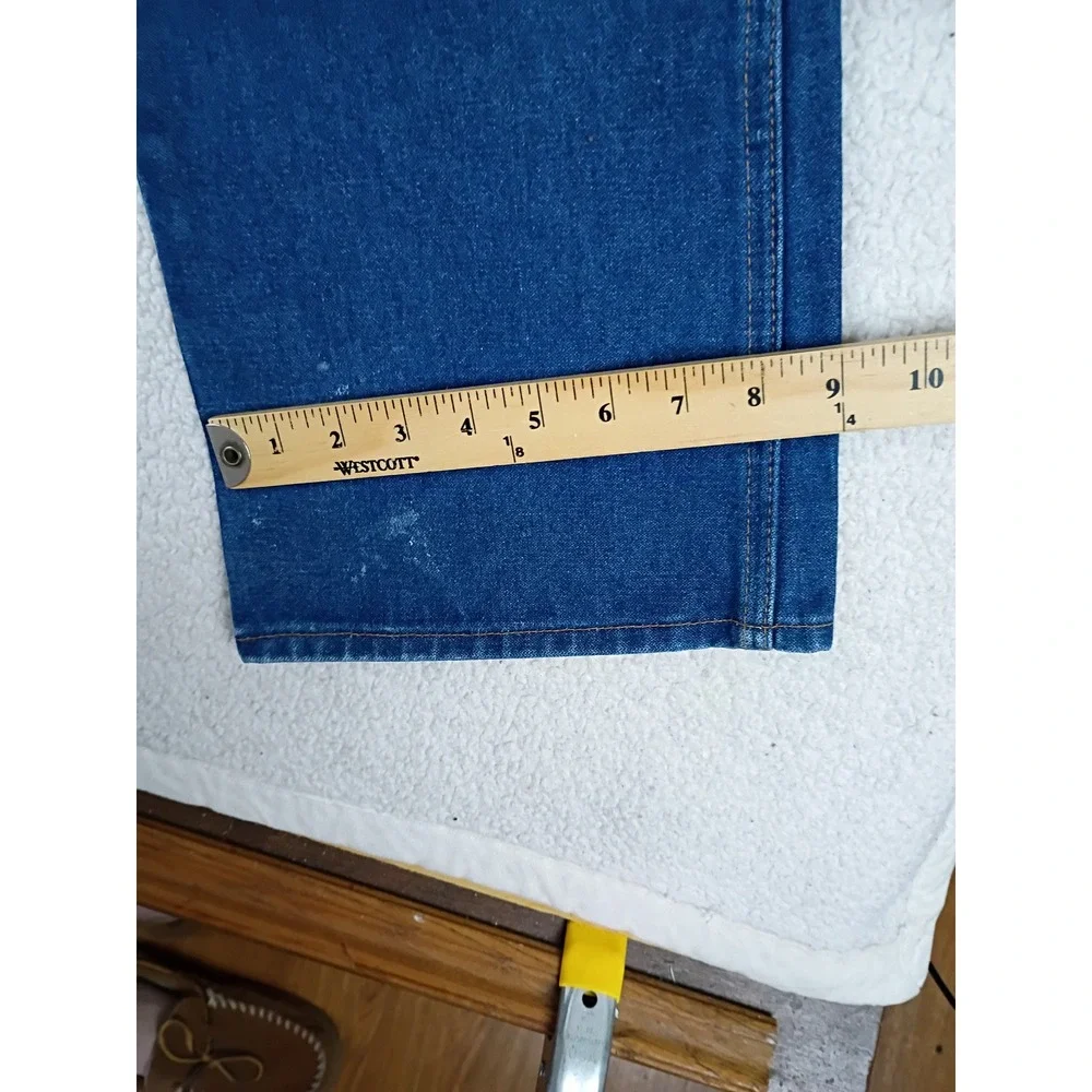 Vintage Wrangler 945DEN Jeans Men 38x30 Blue Denim USA Made Straight Leg Utility